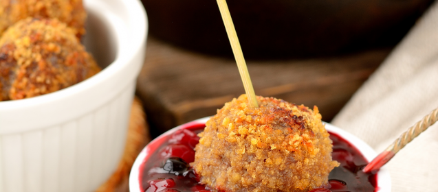 Cranberry Sweet Potato Turkey Poppers