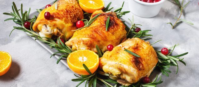 Orange Cranberry Balsamic Chicken Thighs