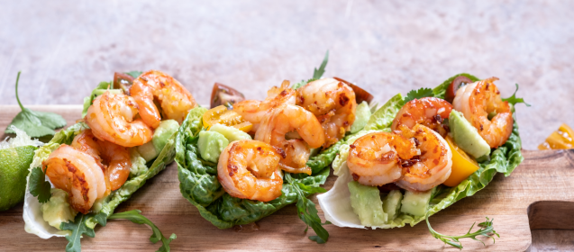 Paleo Shrimp Tacos and Avocado Crema