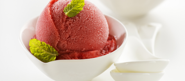 Mango and Strawberry Sorbet