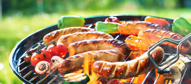 Grilled Sausage and Summer Veggies