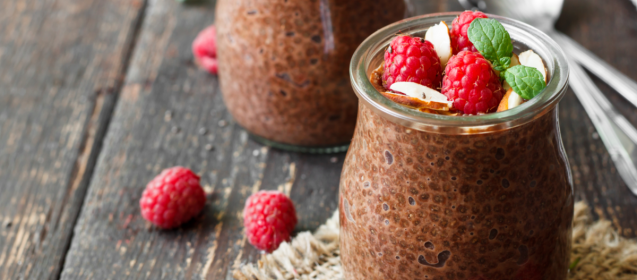 Dark Chocolate Espresso Chia Pudding