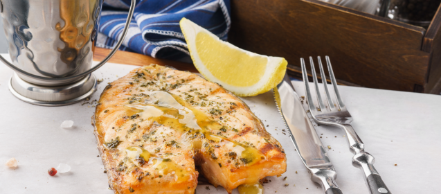 Broiled Salmon with Herb Mustard Glaze