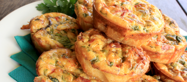 Carrot Zucchini Mini Quiches