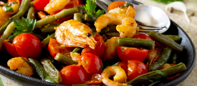 Lemony Shrimp and Vegetable Stir Fry Bowl